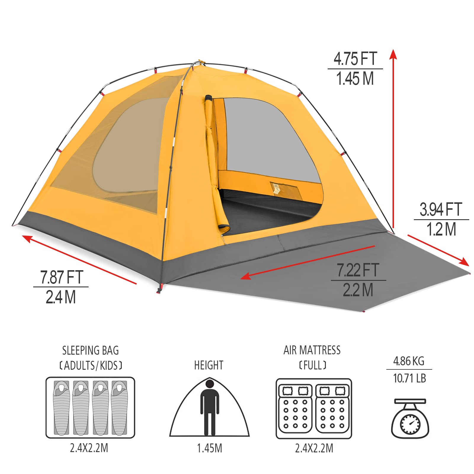 Amazon.com: KAZOO: Camping tent