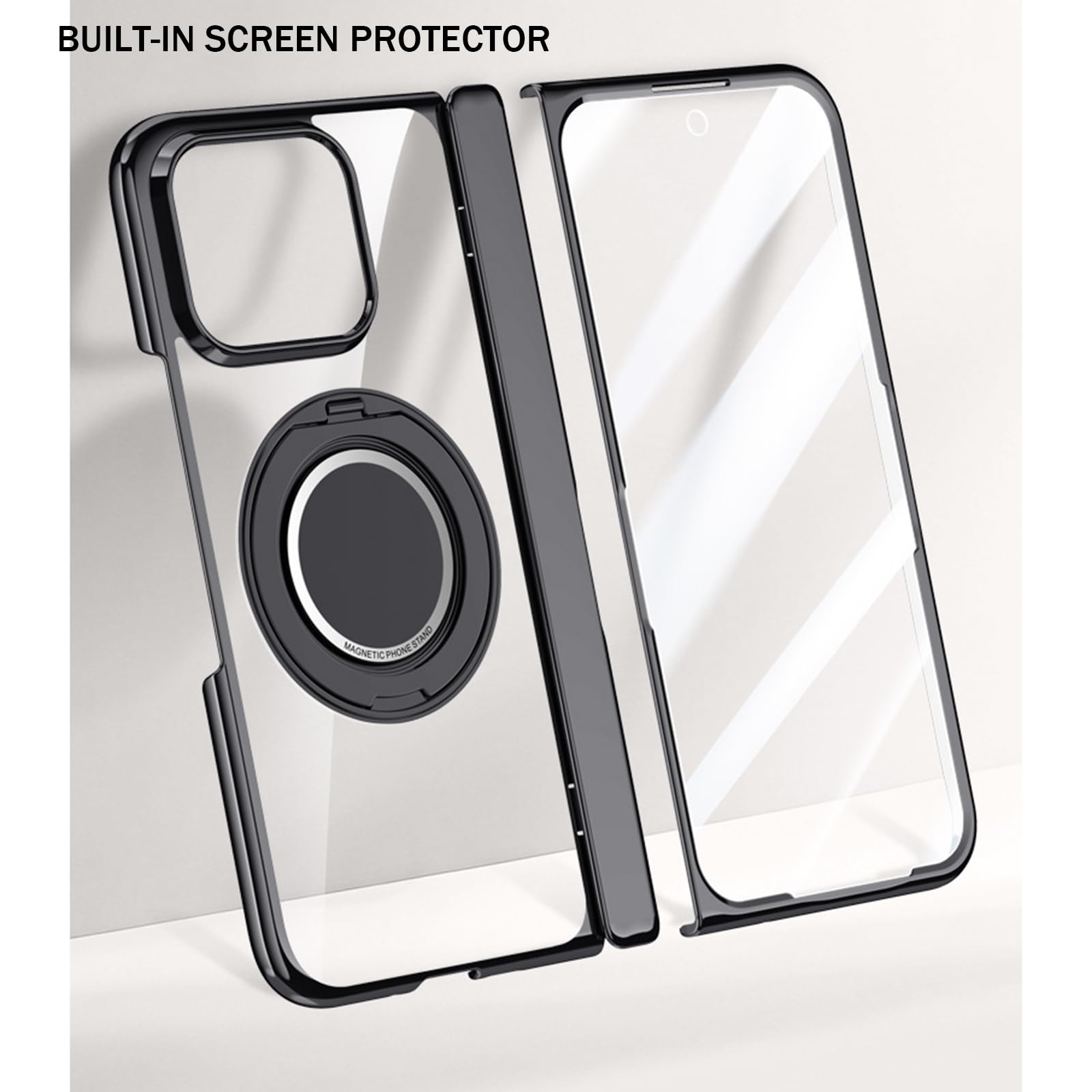 Coque Transparente Pour Google Pixel 11 Pro Fold,Electroplated Support Étui