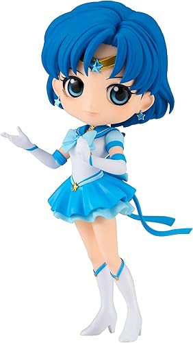 Banpresto - Pretty Guardian Sailor Moon Cosmos La Película - Eterno Sailor Mercury (ver. A), Figura Q Posket de Bandai Spirits
