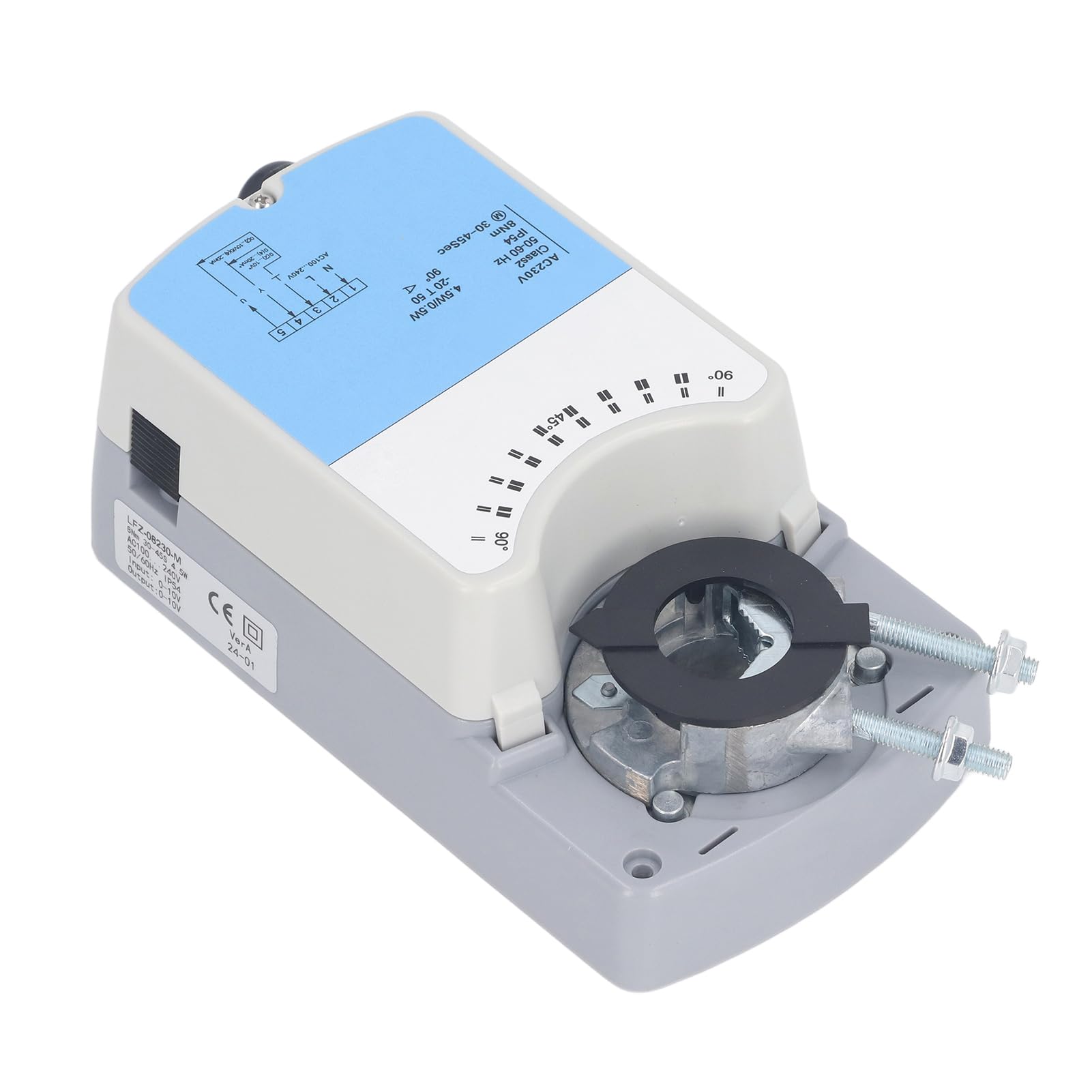 Actuador de Válvula de Aire Eléctrica, Motor sin Escobillas de CC, ángulo de Rotación Ajustable, Controlador de Válvula de Aire LFZ-08230-M, CA 230 V