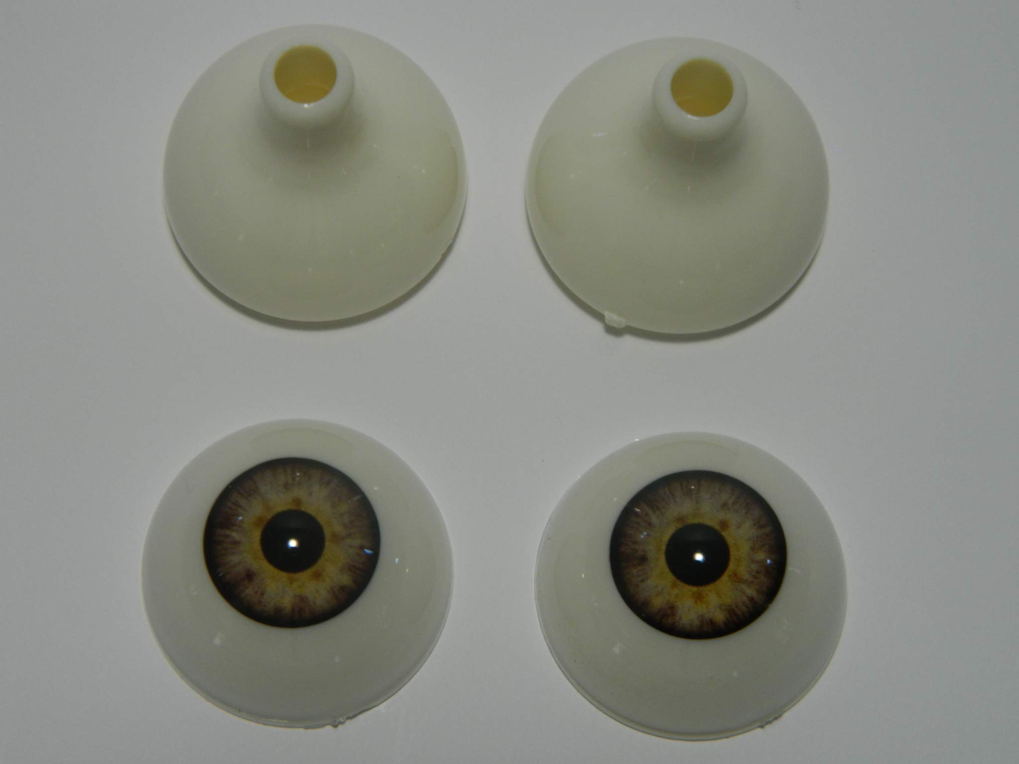 Pair of Realistic Acrylic Eyes for Halloween Props, Masks, Dolls or Bears (Gray 26mm)