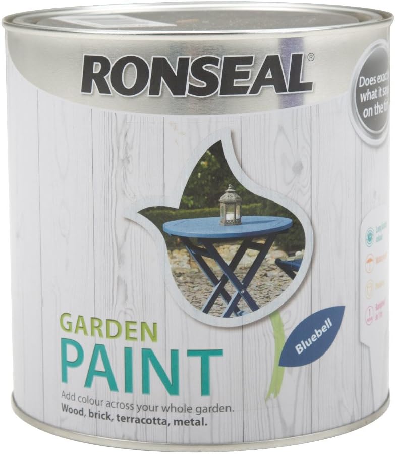 Ronseal RSLGPBLUB25L 2.5 Litre Garden Paint Bluebell Amazon.co.uk