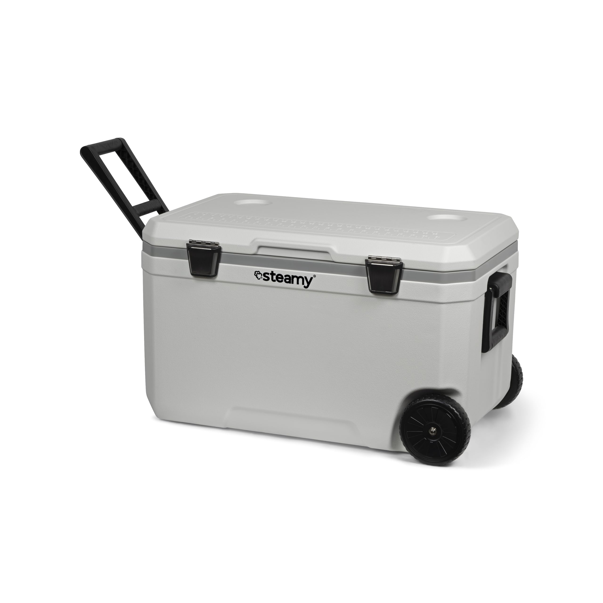 Steamy Marine 70 Frigoriferi portatile passivo con ruote, 70 Litri, Bianco