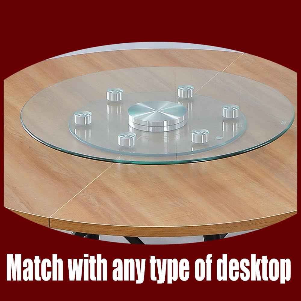 Lazy Susan taca do serwowania, 80 cm (31,5 cala), okrągła obrotowa zastawa stołowa, idealna do jadalni, kuchni, par, nowoczesny design, idealna do dzielenia się jedzeniem i ac