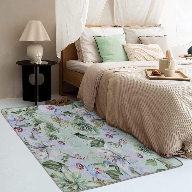 Miniatura 3 de Alfombras lavables para entrada, sala de estar, dormitorio, alfombra botánica y decoración del hogar, alfombra de área suculenta y floral de 2 x 3,