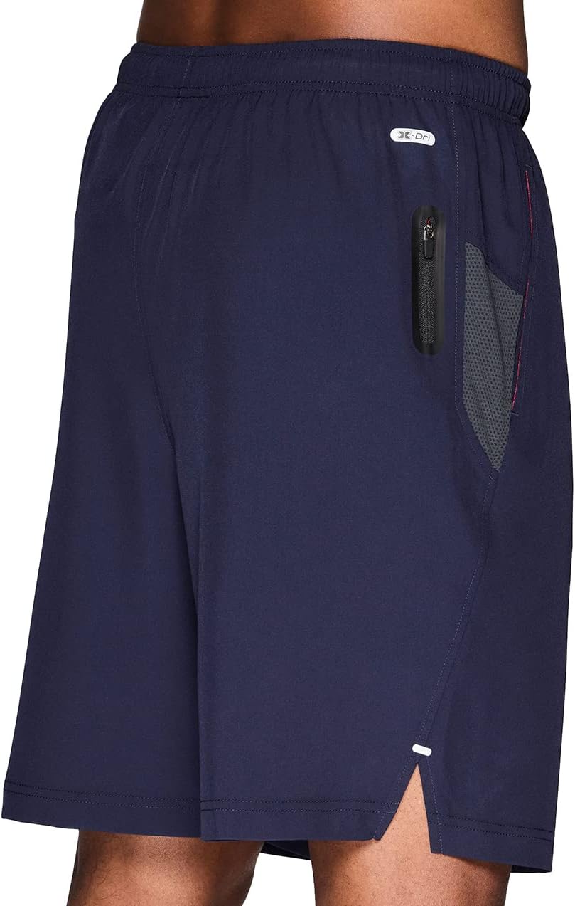 RBX Active Men's 9-Inch Inseam Stretch Woven Athletic Basketball Gym Shorts with Pockets - Image 2