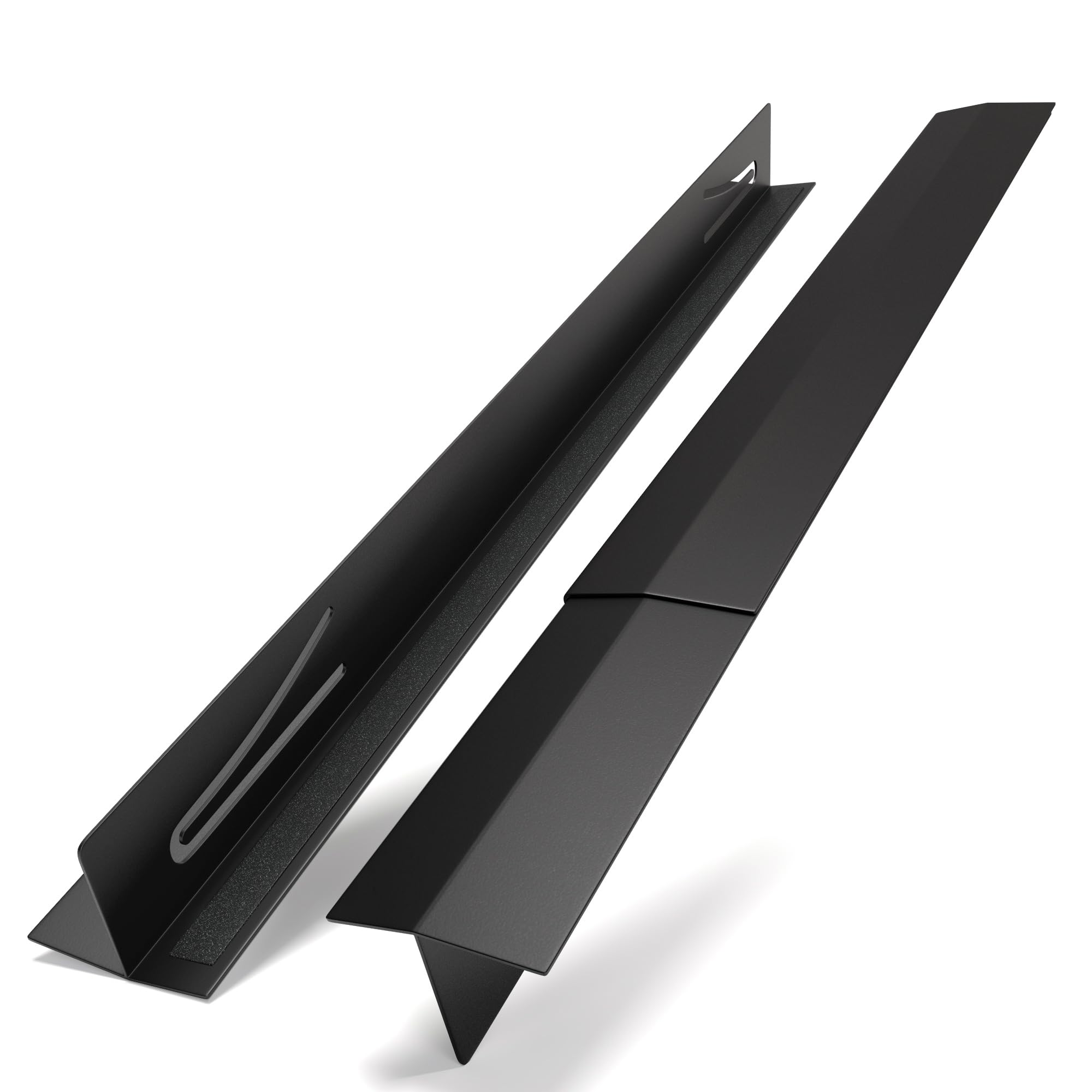 View 1 of **Only One** Black Stove Gap Covers (2 Pack) – Fits Gaps 14"–27.5" Wide, Flush Countertop-to-Stove Surfaces – T-Shaped Filler with Non-Slip Grip, Heat Resistant Stainless Steel, Easy to Clean