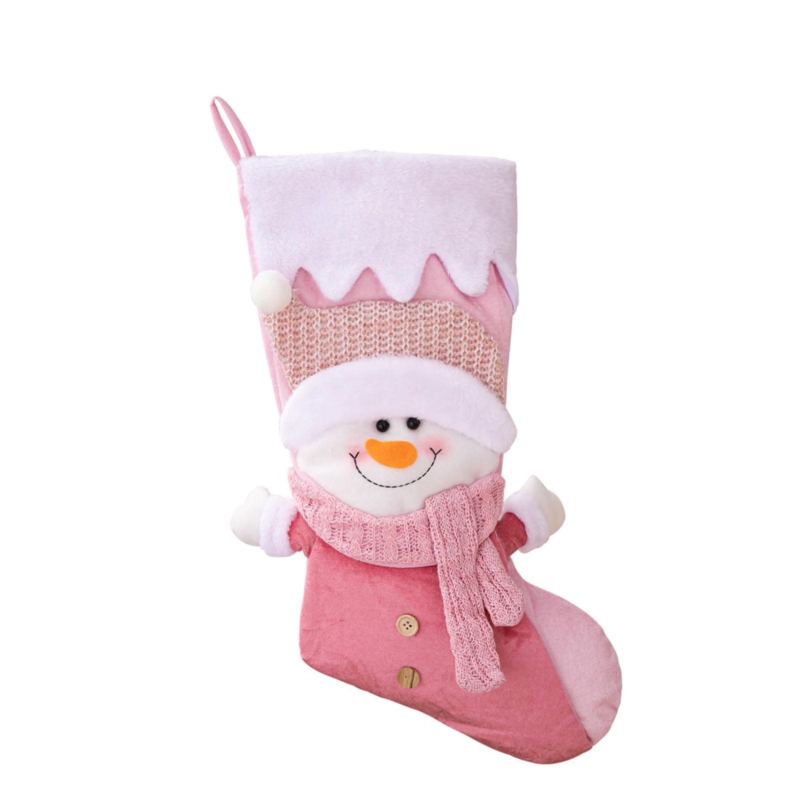 Tsophreniq Candy Bag Hanging Ornament Nordic Christmas Tree Decor Santa Snowman Gift Bag for Tree Decoration Christmas Sock