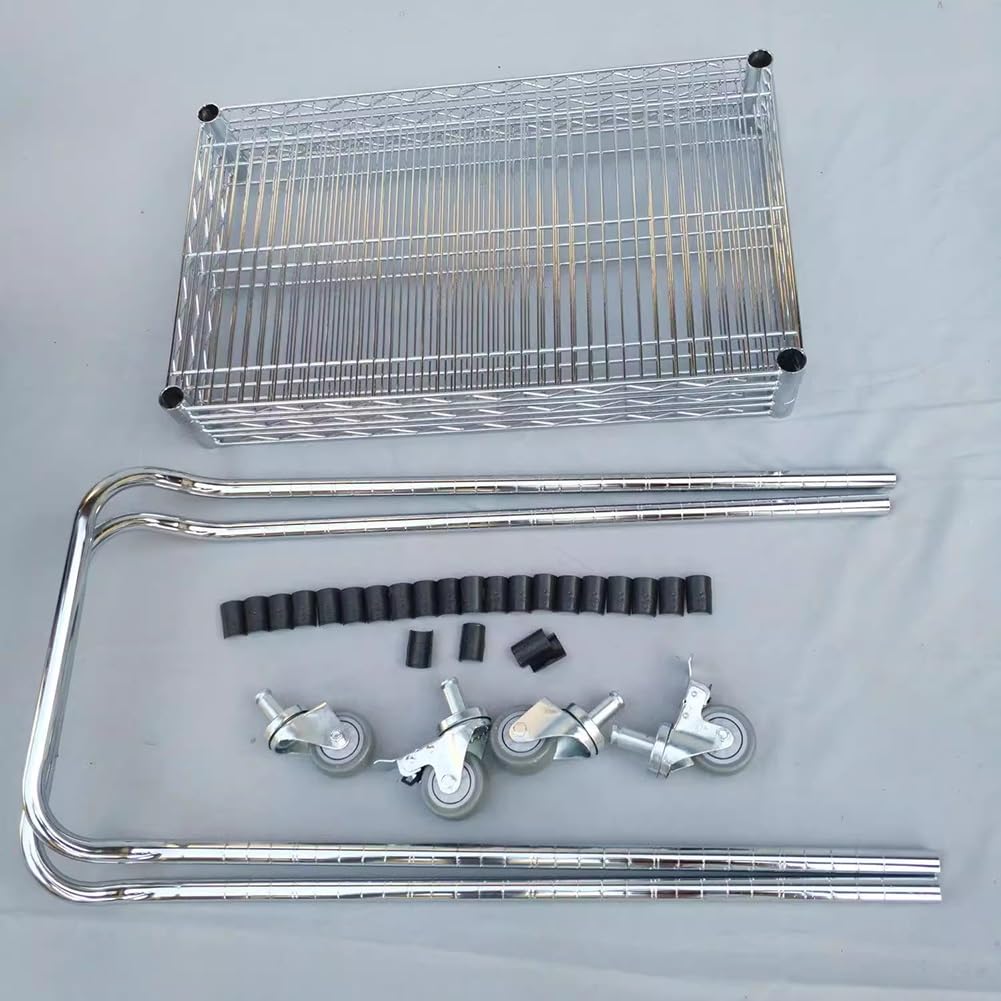 Robuster Carrito rodante de 3 niveles con doble asa, versátil le Sto para cocina, oficina, almacén y uso comercial. Carro nizer