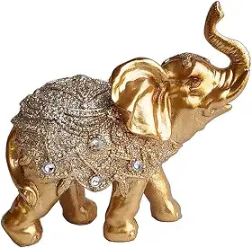 Elefante Decorativo Em Resina Indiano Sabedoria Sorte K (K200)
