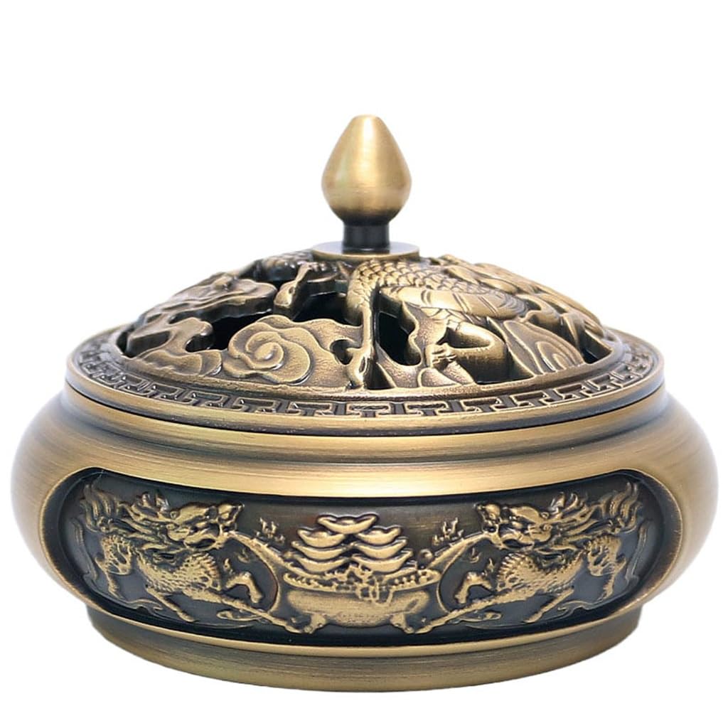 incense burner， Incense burner censer holder Copper Chinese Antique Household Bronze Burner Zen Tea Ceremony Sandalwood