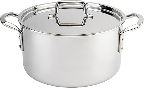 WINCO Olla de tres capas, 12 cuartos de galón, color plateado