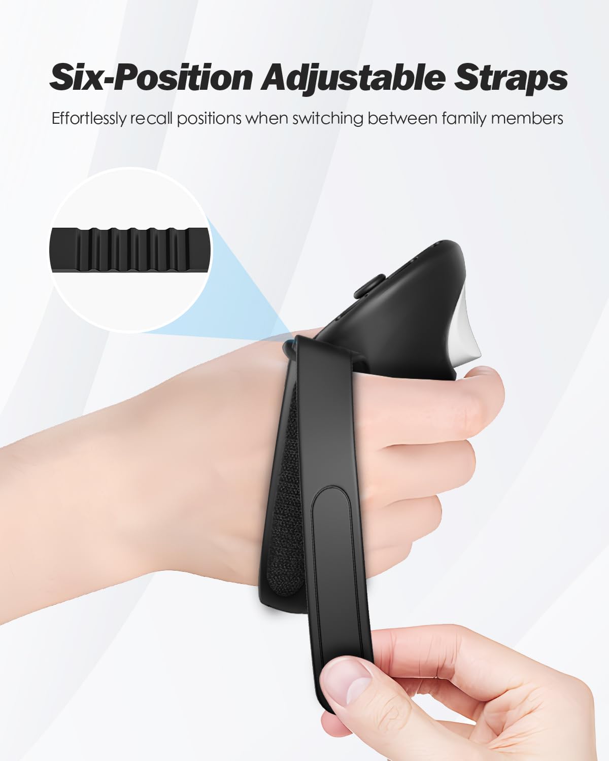SUPERUS Controller Grips Cover for Meta Quest 3S/Quest 3, Anti-slip Texture - VR Accessories with Adjustable Knuckle Straps — view 5