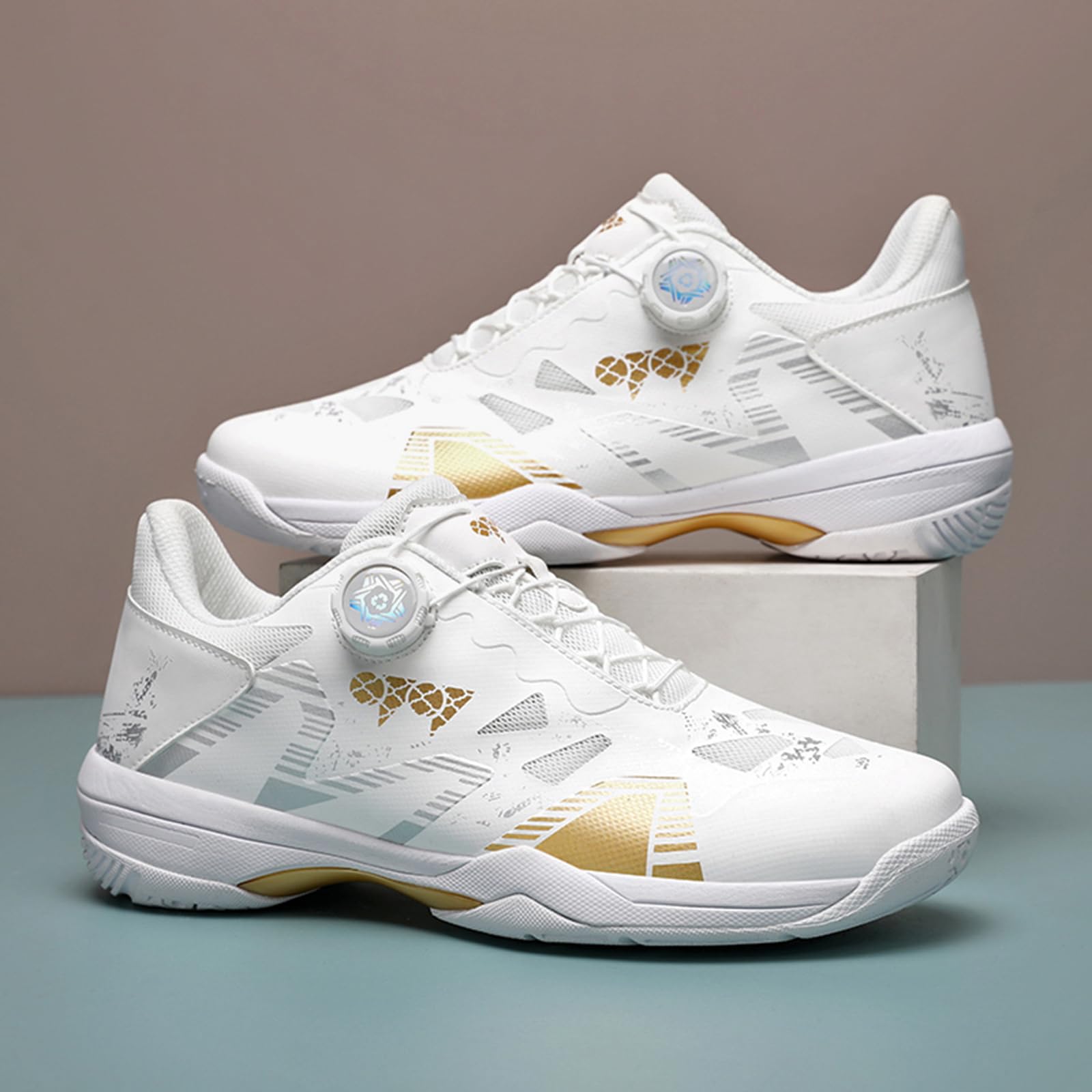Zapatillas de bádminton unisex, de malla transpirable con perfil antideslizante