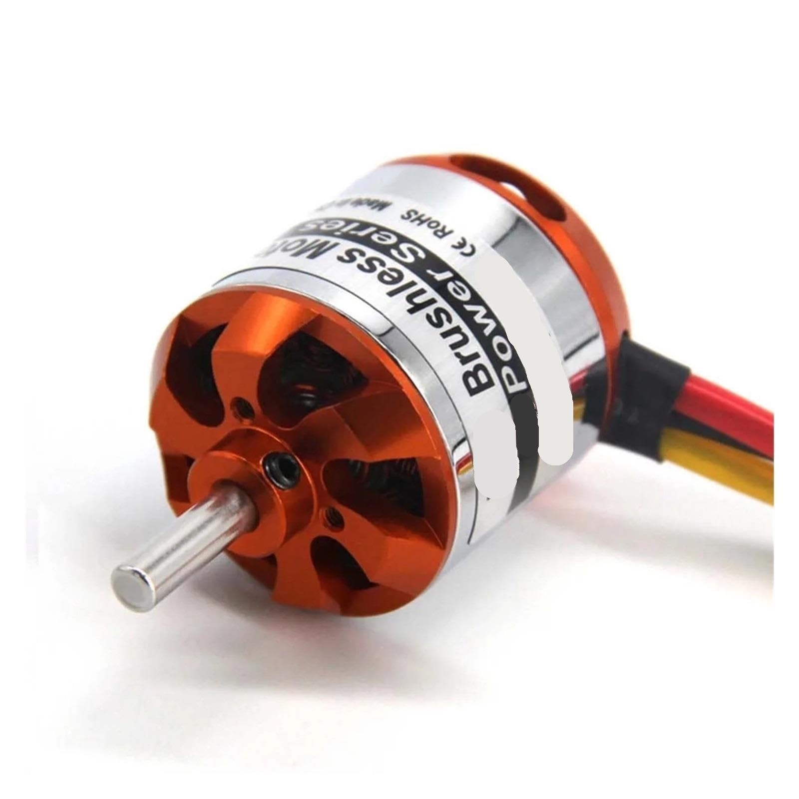 Motor sin escobillas 2836 750KV 880KV 1100KV 1500KV para avión RC ala fija | Alto par, eje 4mm, baja vibración, refrigeración eficiente para drones y aviones RC(EP-D2836-880KV)