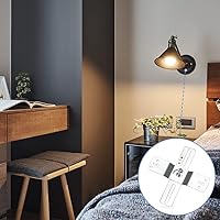 Vista 3 de Helunsi 2 juegos de soporte de montaje de lámpara, barra transversal universal de 4 pulgadas para iluminación, placa de montaje de ventilador