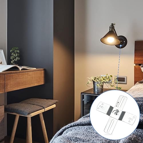 Miniatura 3 de Helunsi 2 juegos de soporte de montaje de lámpara, barra transversal universal de 4 pulgadas para iluminación, placa de montaje de ventilador de