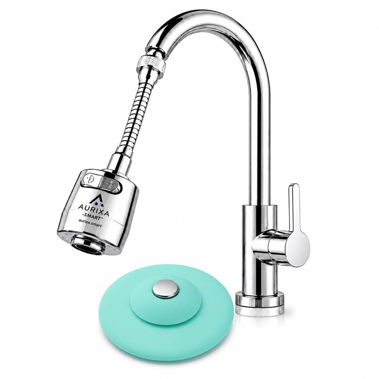 1080° Rotating Faucet Extender for Kitchen & Bathroom Sink | Dual Water Flow Modes | Anti-Splash Universal Tap Attachment | Chrome Finish | Includes Silicone Hair Catcher-picture-10