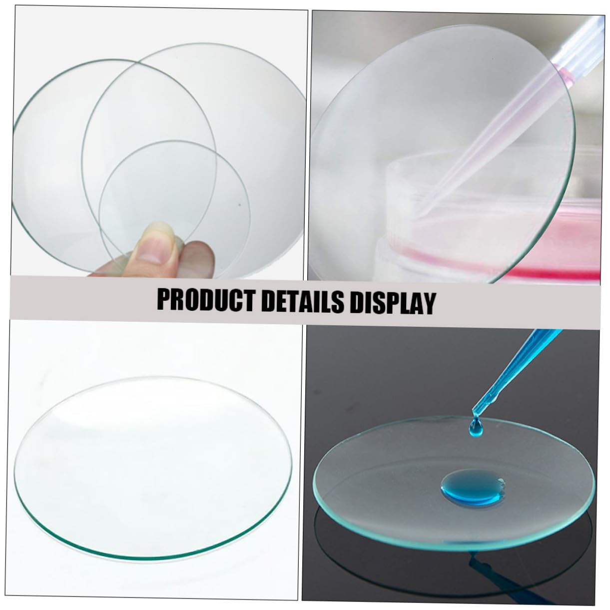 Alipis 10pezzi Vetri per Orologi Trasparenti Coperchi in Vetro per Becher da Laboratorio Resistenza alle Alte Temperature Design Preciso per Misurazioni Accurate Superficie Liscia