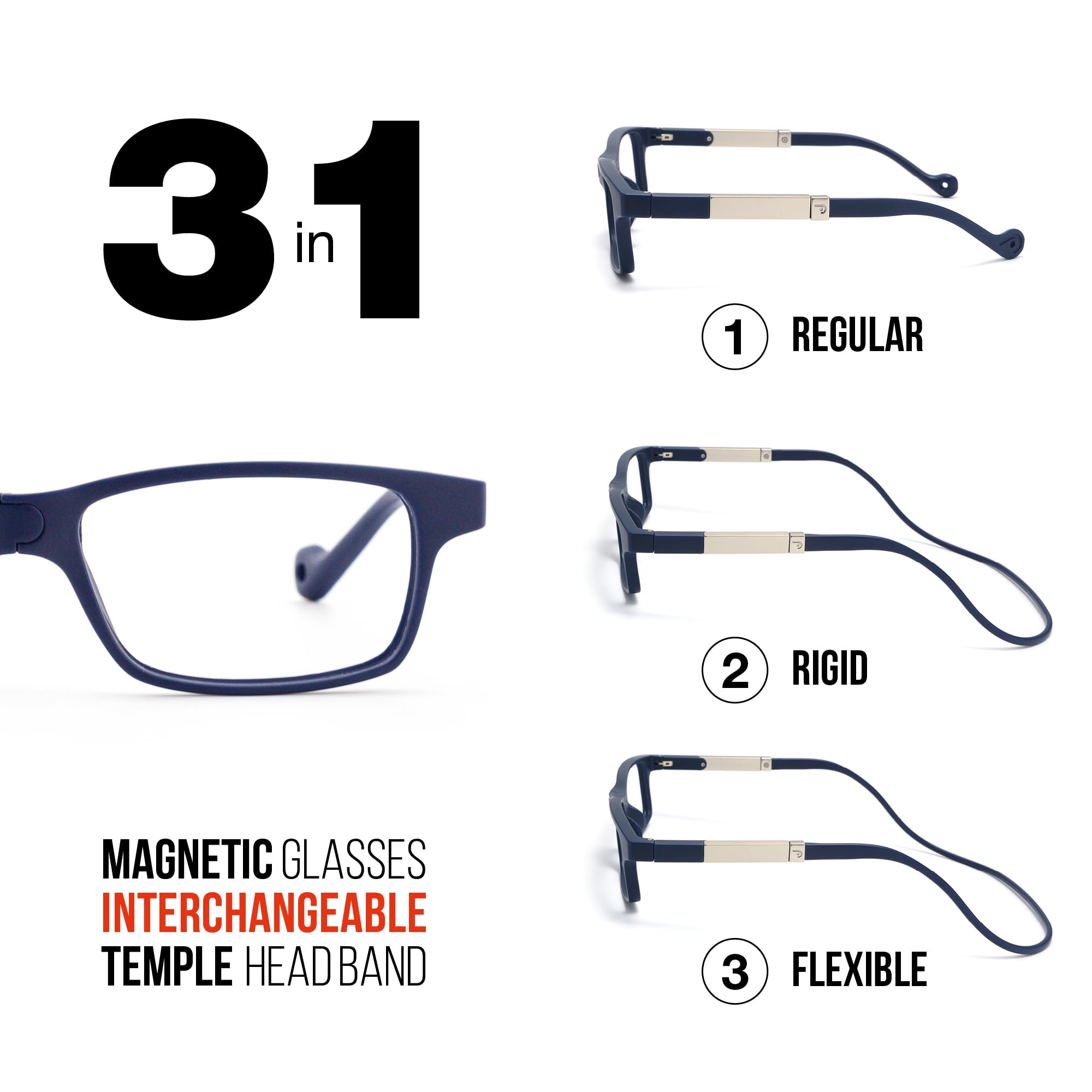 DIDINSKY Krik Occhiali da Lettura Magnetici, Anti Luce Blu | Chiusura magnetica frontale · Per leggere da vicino · Anti luce blu · Ingrandimento +1.0 a +3.0 · Custodia inclusa