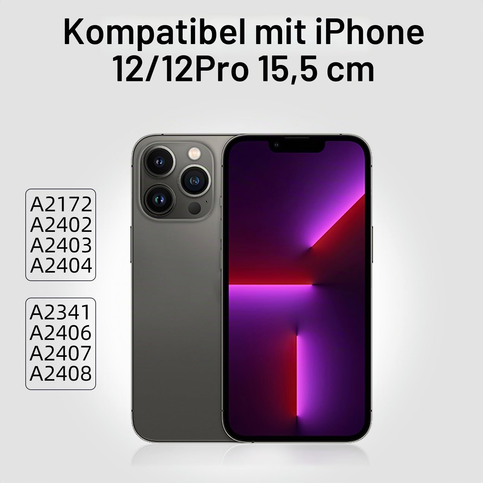 DTD Display für iPhone 12/iPhone 12 Pro LCD 6.1" Bildschirm Ersatz FHD Touchscreen 3D Touch Digitizer Rahmen Montage und Reparaturkits