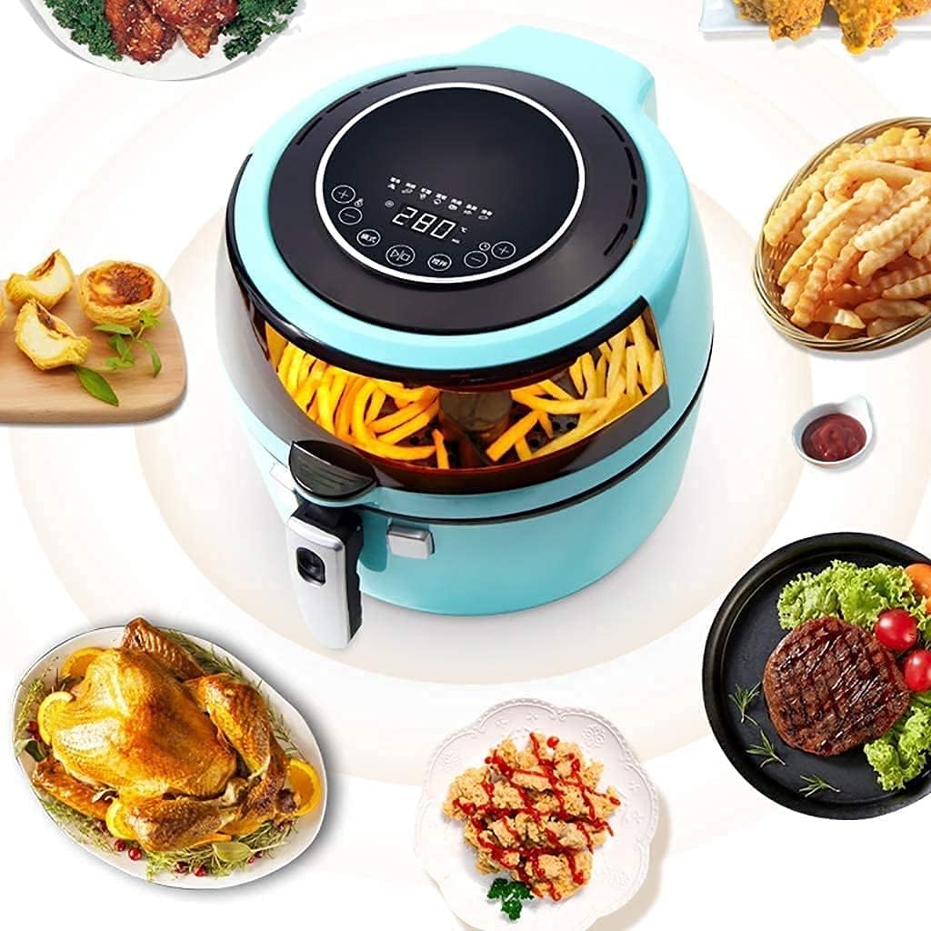 Air Fryer Digital Display 1350W Fry with Less Oil for Healthy Food Adjustable Temperature Control Cooking Presets Dishwasher-Safe Basket 8L Air Fryer Oven