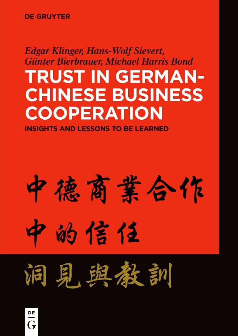Trust in GermanChinese Business Cooperation   by Edgar Klinger PAPERBACK