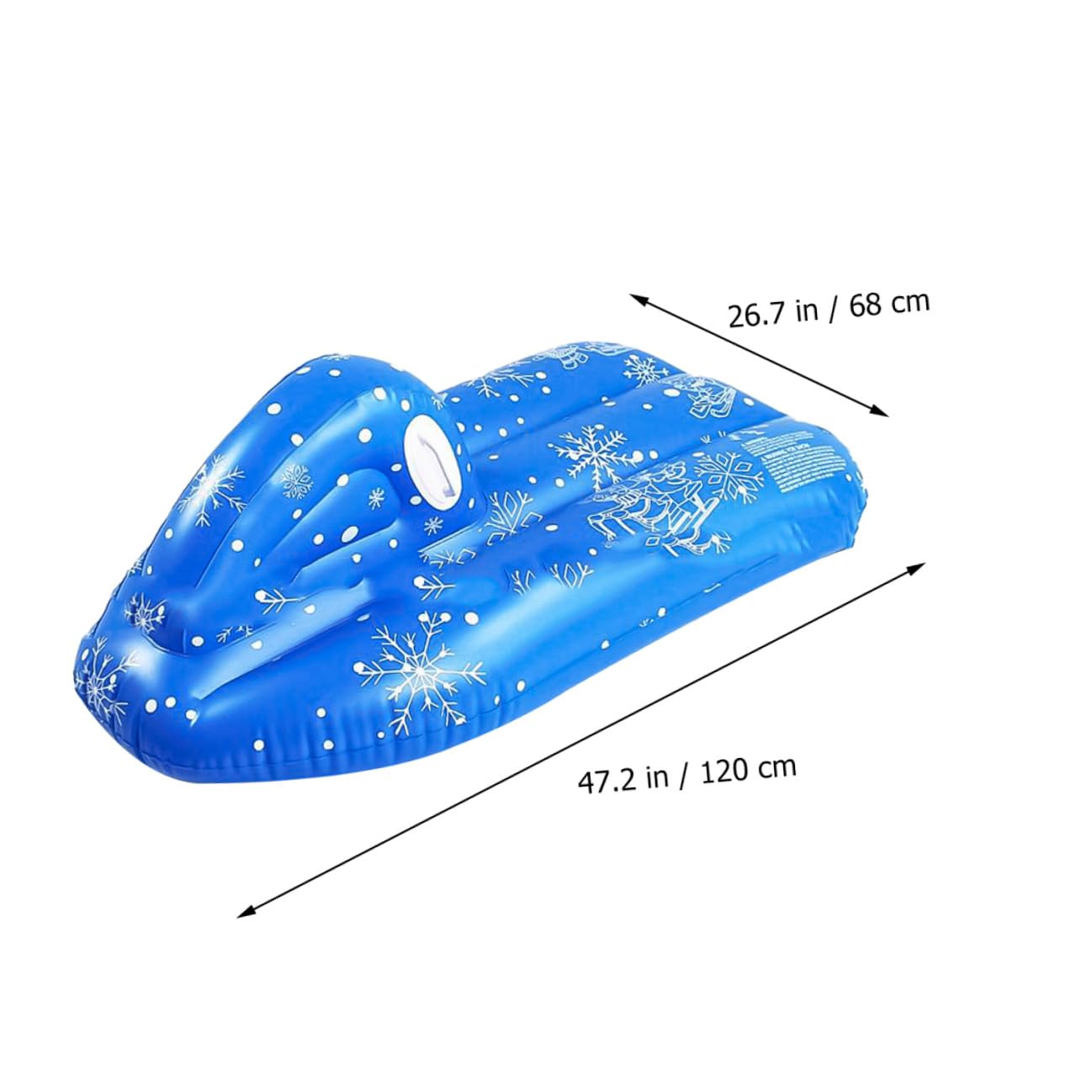 Toyvian Slitta da Neve in Pvc Slittino Leggero e Resistente Strumento per Divertimento Invernale per Ragazzo Ragazza