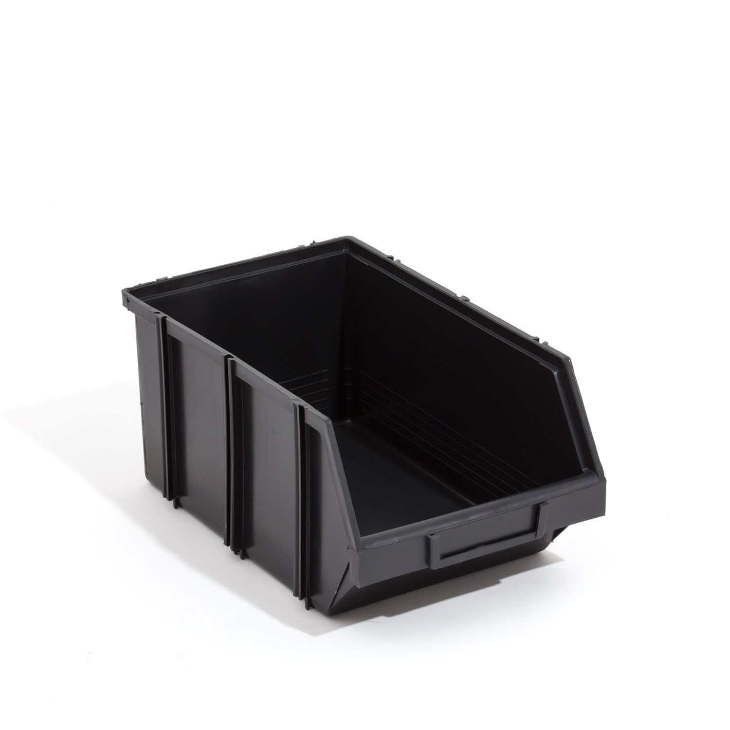 Set 50 box contenitori di stoccaggio sovrapponibili Modulbox 35 x 21 x 16 cm, mis.3 colore: nero