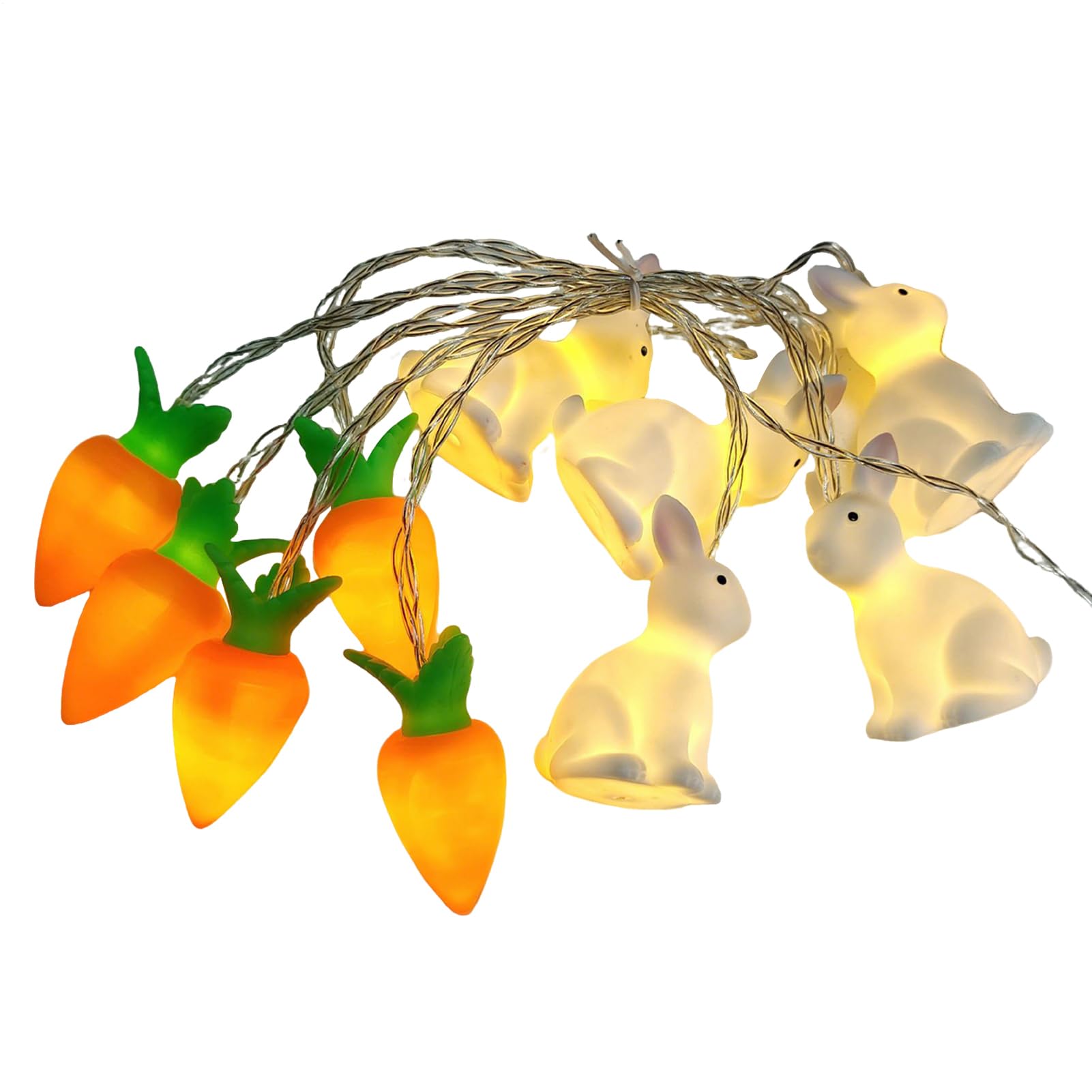 Lampki Wielkanocne Urocza Regulowana Lampa-Marchewka na Baterie | Wielkanocne Oświetlenie Dekoracja Okienna na Przyjęcie Do Wnętrz i Na Zewnątrz, Do Domu, Ogrodu, Balkonu, Okna, Drzwi i