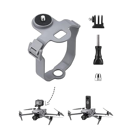 GetZget Action Camera Holder Mount Compatible with DJI Air 3/ Insta 360/ Go pro Action Camera Holding Bracket with 1/4th Adapter- Accessories