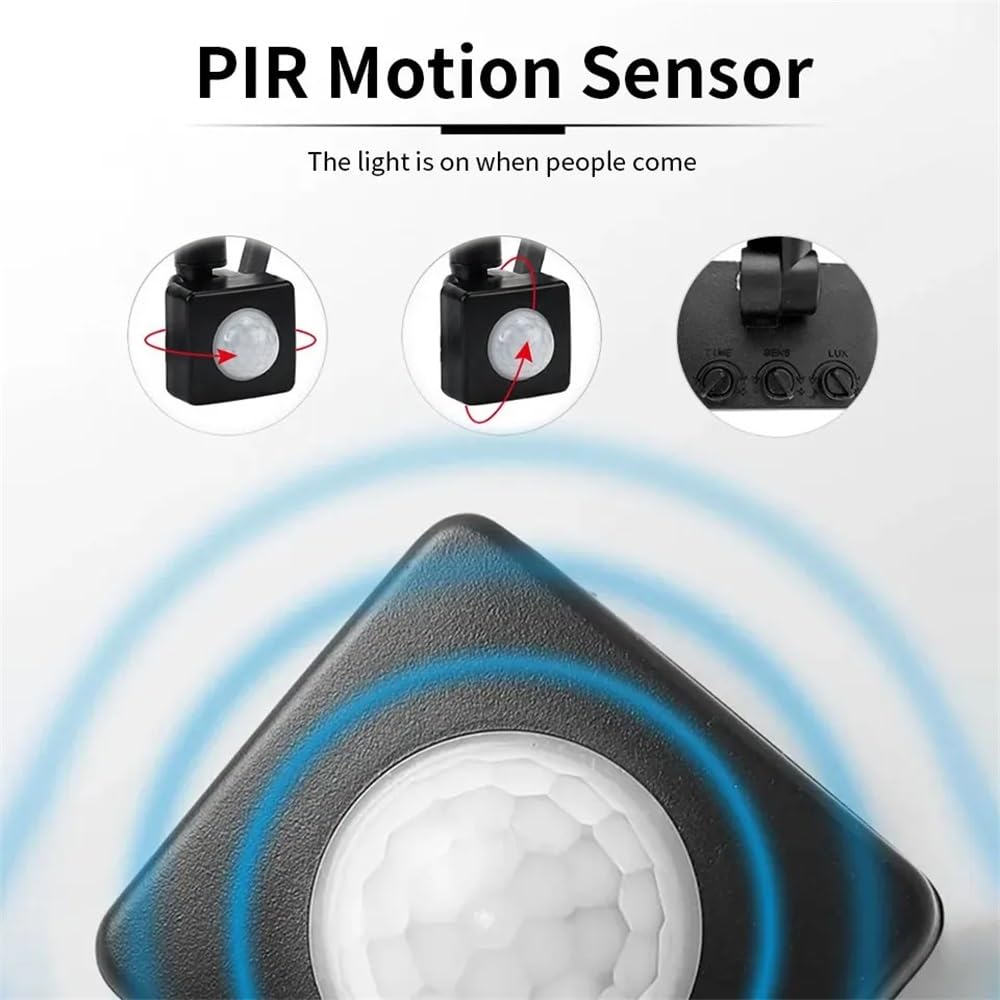LED Floodlight PIR Motion Sensor AC110V 220V 100W 150W 200W 300W Outdoor Wall Light IP66 Waterproof Super Bright Fit For Garden(AC 110V(100-130V),NEUTRAL LIGHT_WITH SENSOR_30W)