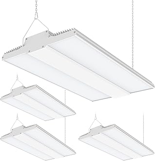 ADUB Linear High Bay LED Lights 150W, 1.3FT Hanging LED High Bay Shop Lighting Fixture 22,500 LM, 5000K Commercial Bay Light for Workshop Garage Barn, UL DLC Listed, AC100-277V, Dimmable, 5-Y, 4P