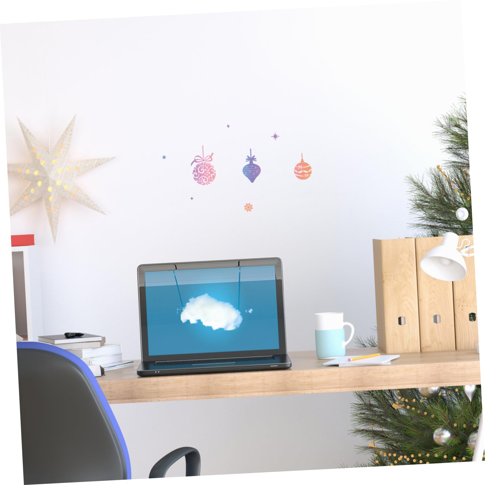 NUOBESTY 3 Set di Perline Artigianali Ornamenti per Feste di Natale Modelli Natalizi per Stencil di Pittura Lisci da Parete Stencil di Perline Finte 12 Pezzi * 3