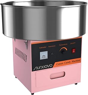 Best Nurxiovo 21 Inch Cotton Candy Machine Electric Commercial Cotton Candy Maker Large Stainless Steel Candy Floss Maker Machine Pink 1030w Review 