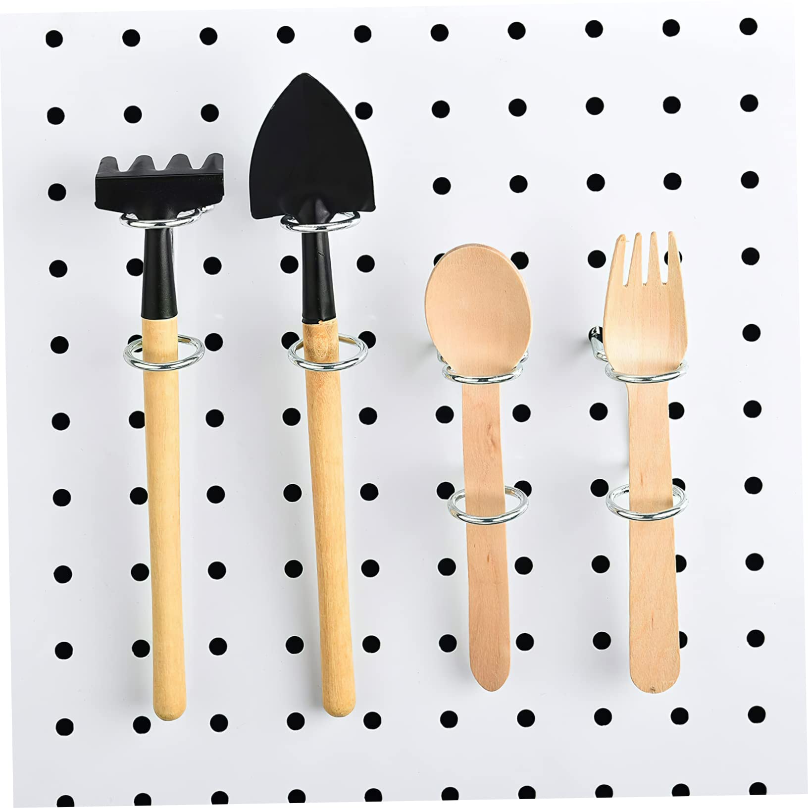 WOONEKY Pegboard Screwdriver Holder 20 Pcs Multi-Tool Holders Ring Style Design for Home