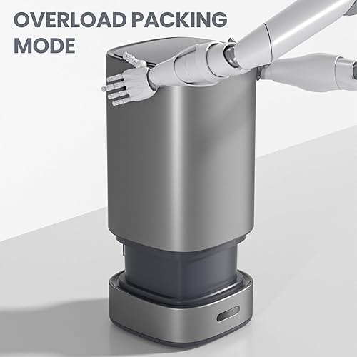 Miniatura 5 de ELPHECO Bote de basura automático de acero inoxidable de 4 galones, papelera autosellable, papelera de 15 litros, cubo de basura grande de metal sin