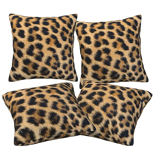 Housse de coussin léopard pour décorer un salon moderne ou une voiture