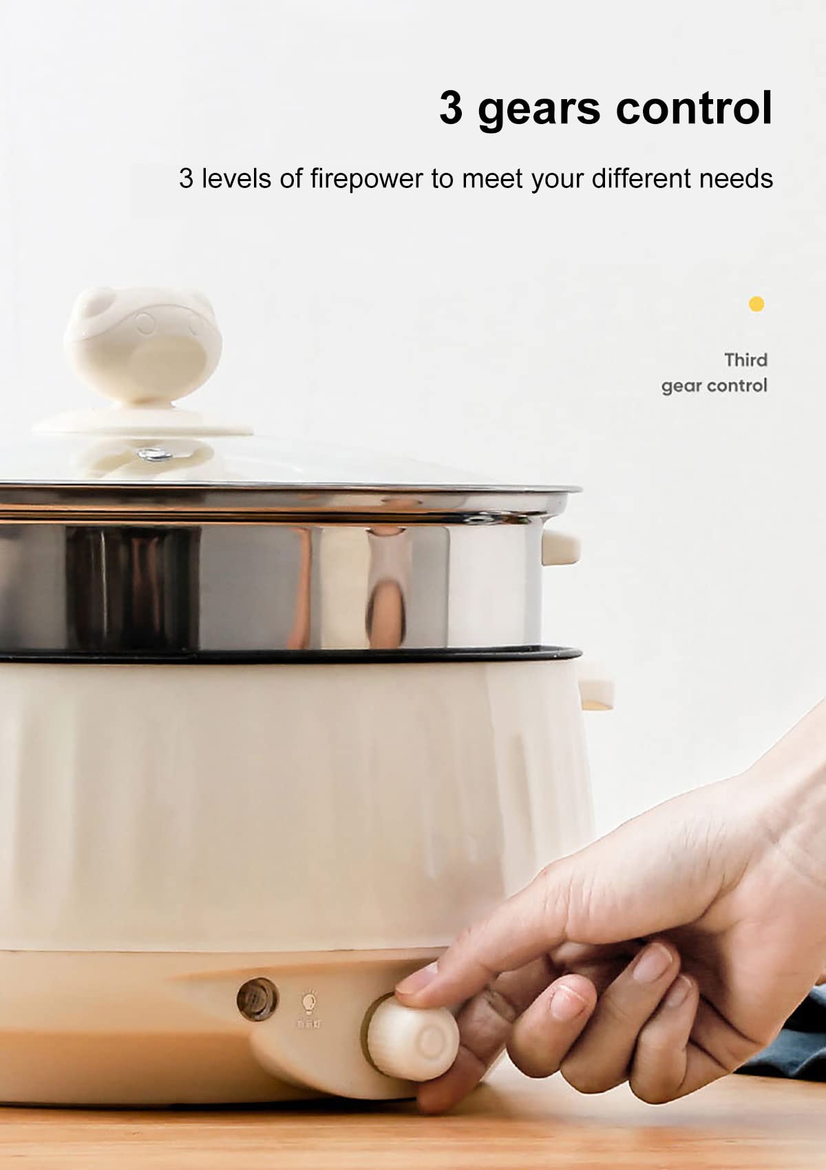 Wielofunkcyjna kuchenka elektryczna Non-stick Multicooker - 1,7 l - 2,7 l kuchenka elektryczna do szkoły podróżnej w domu 400 W-1000 W,2.2L