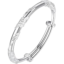 Women Silver Bracelet, Dream Catcher Bracelet Adjustable 925 Sterling Silver Bracelet Jewelry Gifts for Ladies Mother Girls