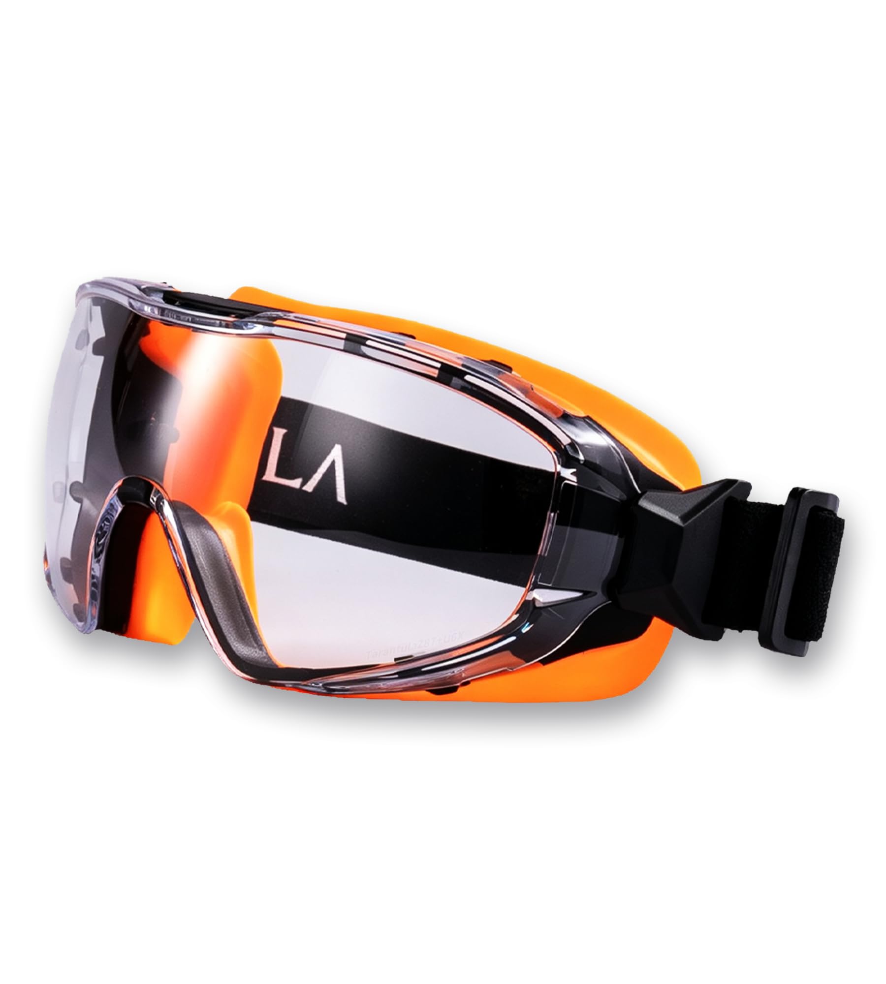 Tarantula ANSI Z87.1+ - Gafas de seguridad sobre gafas, lentes UV380 antivaho y antiarañazos, correa ajustable, protección ocular de alto impacto para laboratorio, carpintería y bricolaje