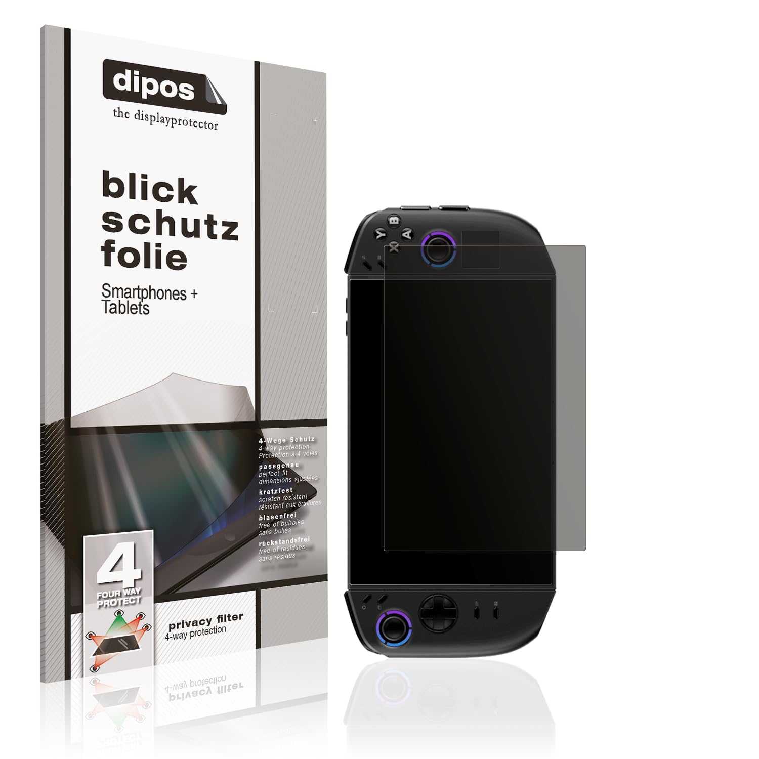 dipos Protector de Pantalla Antiespía para Lenovo Legion Go 2 | Película protectora mate, filtro de privacidad 4 vías, ajuste perfecto, antiarañazos, sin burbujas, autoadhesivo