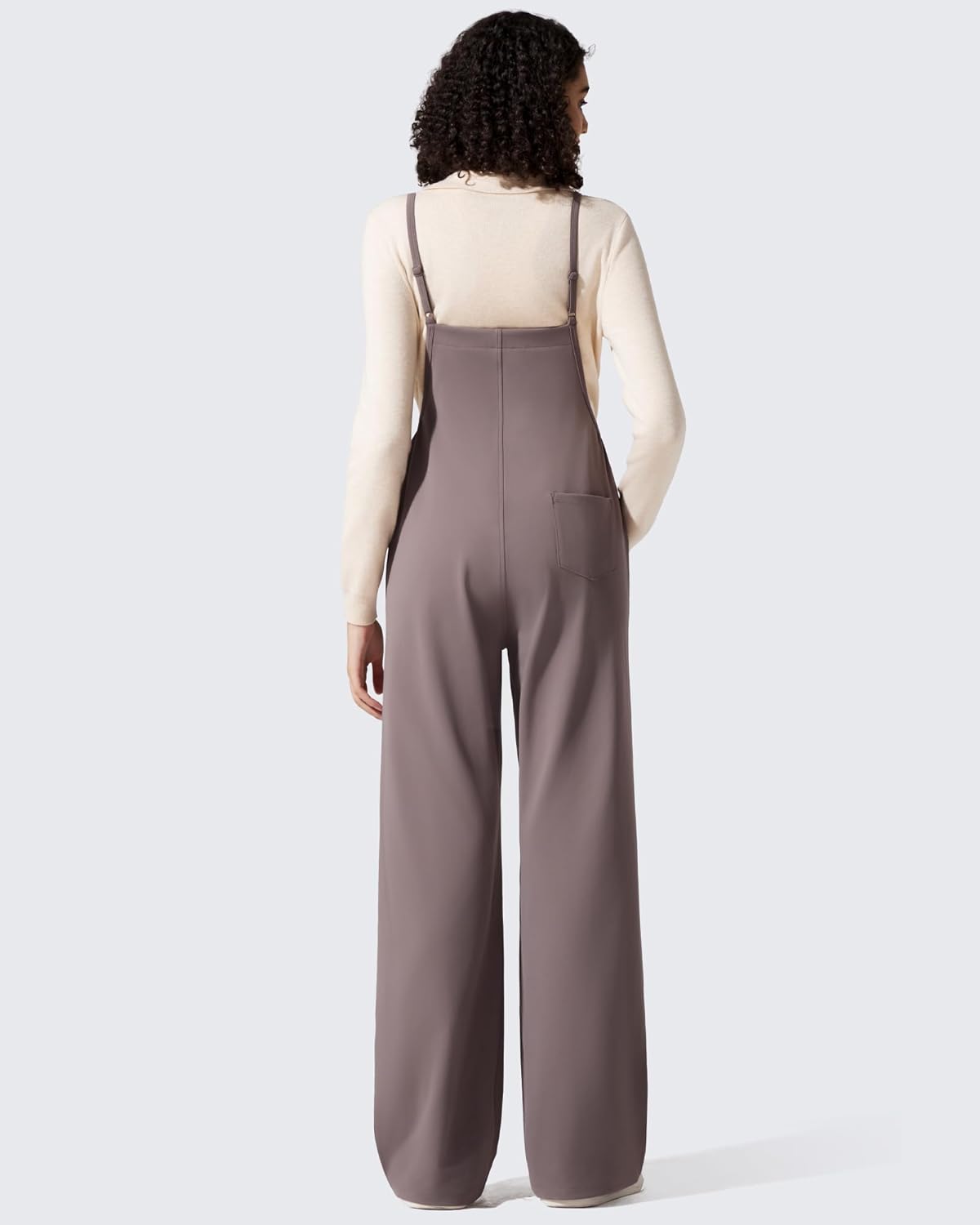 G4Free Maternity Jumpsuits Adjustable Strap Overalls Pregnancy Wide Leg Rompers with Pockets