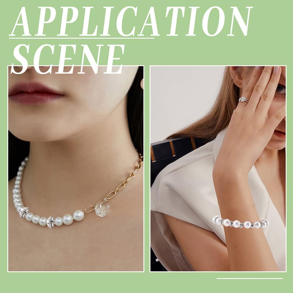 DICOSMETIC 200Pcs Flower Spacer Beads Tibetan Style Alloy Beads 7.5mm Silver Daisy Flower Rondelle Beads Small Loose Beads Spacer for Jewelry Making, Hole: 3mm - Image 7