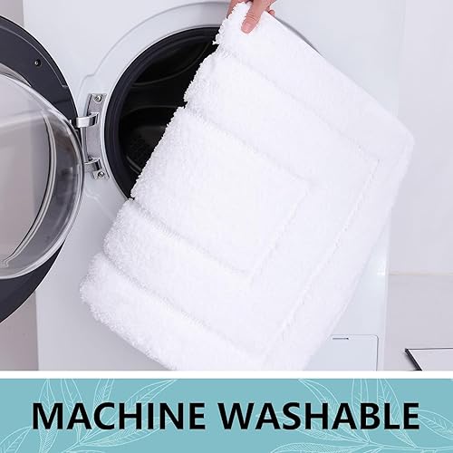 Miniatura 60 de Buganda Alfombras de baño, 24" x 16", Alfombras de baño de microfibra suaves y absorbentes, Alfombra de ducha esponjosa antideslizante, Alfombras de