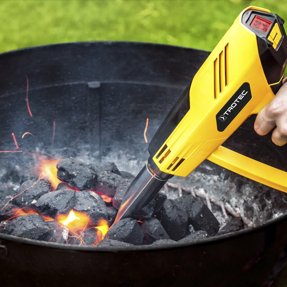 TROTEC Pistola ad aria calda HyStream 2100 - livelli di temperatura dell'essiccatore ad aria calda 50° / 650°, 2000 W - protezione da surriscaldamento, per sverniciatura, saldatura, restringimento