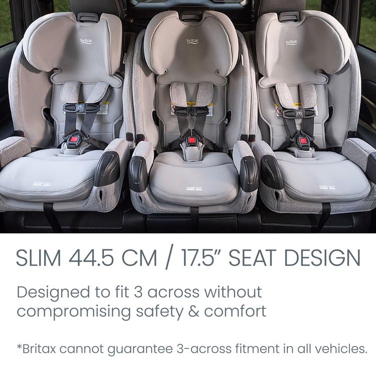 Image of Britax One4Life Slim All in One Car Seat, Up to 10 Years Use - Mineral Gray | Rear Facing, Forward Facing, & Booster Mode, 17.5 inch Slim Car Seat Design, Easy Installation With ClickTight, SafeWash Fabrics