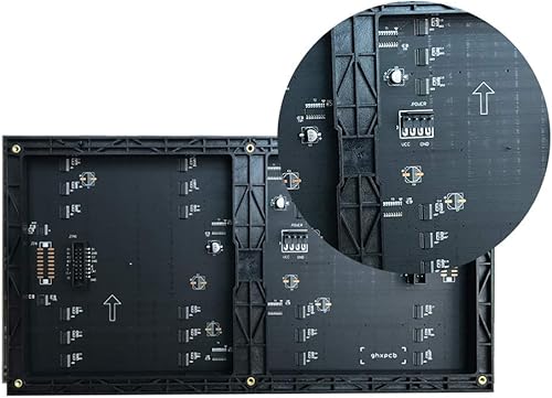 Miniatura 5 de Píxeles echada 0.197 in, panel de módulo de matriz LED interior P5, a todo color, SMD2121, 64x32 puntos, 12.598x6.299 in (a todo color, 12.598 *