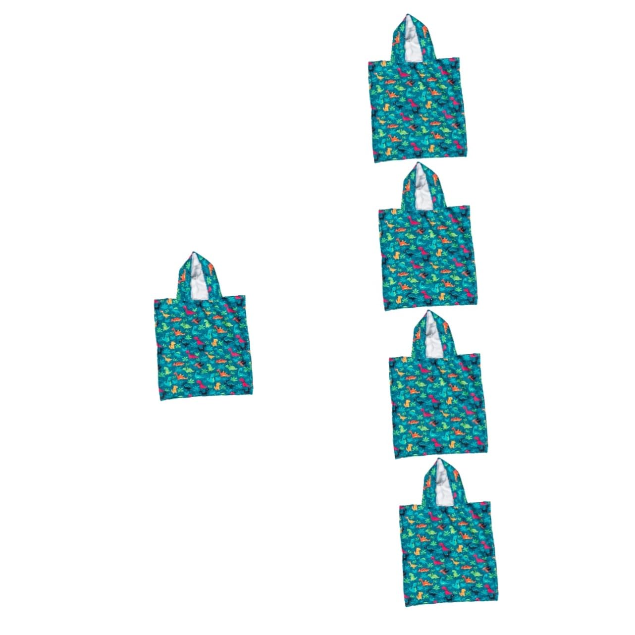 Cabilock 5piezas Toalla Capucha para Diseño De Dibujos Animados Toalla Absorbente para Playa y Ducha para Después El Agua