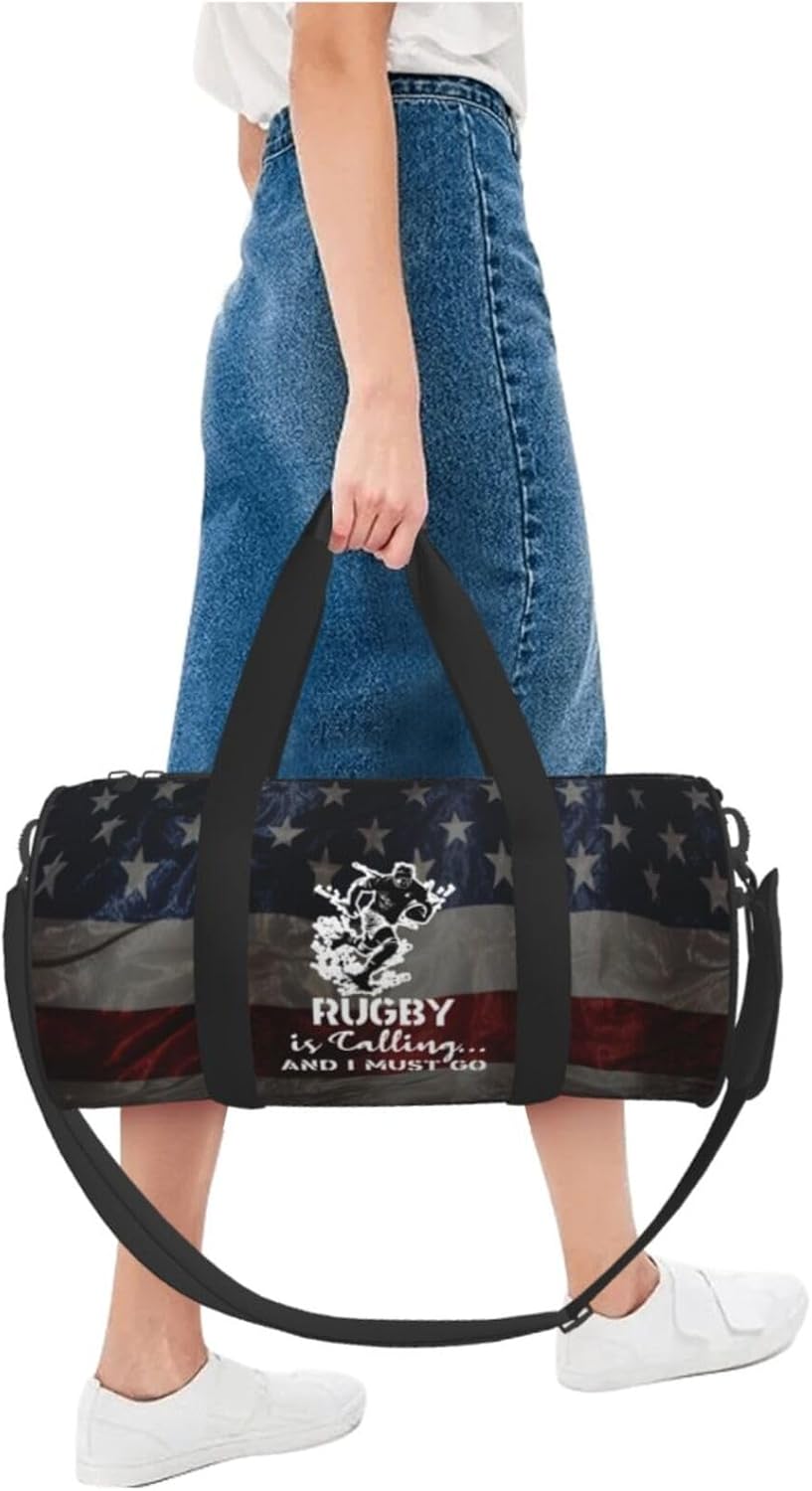 Rugby Is Calling And I Must Go Duffel Bag Gym Bag Travel Sports Tote Large Foldable Swim Beach Yoga5